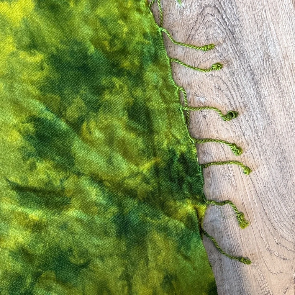NWT Jasmine Lime Green tie dye Scarf pashmina style sz 70 x 32